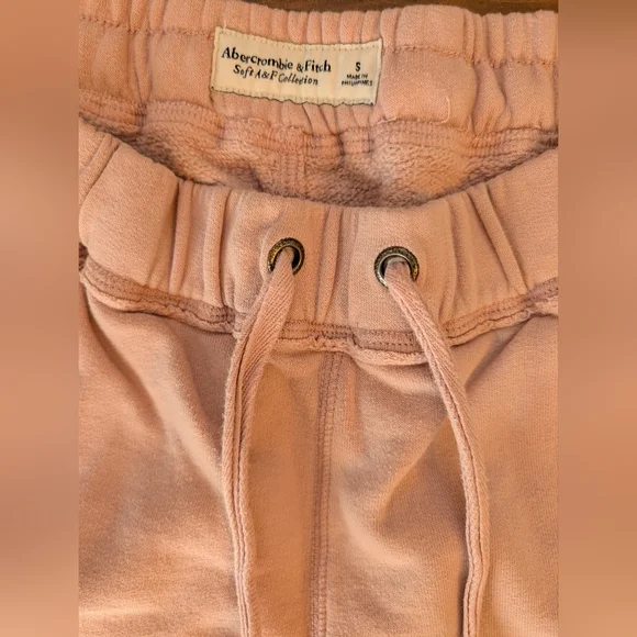 🩷 Abercrombie & Fitch Soft AF Collection Baby Pink Sweatpants Joggers - Picture 5 of 8
